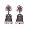 Indian Oxidized Jhumka Earrings for Women - Vintage Indian Jhumki Ethnic Chandbali Earrings Faux Pearls with Oxidized Platting Bollywood Style Dangle Earring Jewelry for Bride Gift for Her